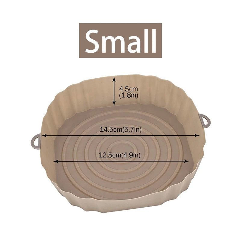 Reusable Silicone Air Fryer Basket & Baking Tray
