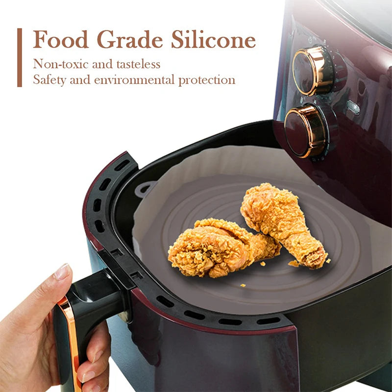 Reusable Silicone Air Fryer Basket & Baking Tray