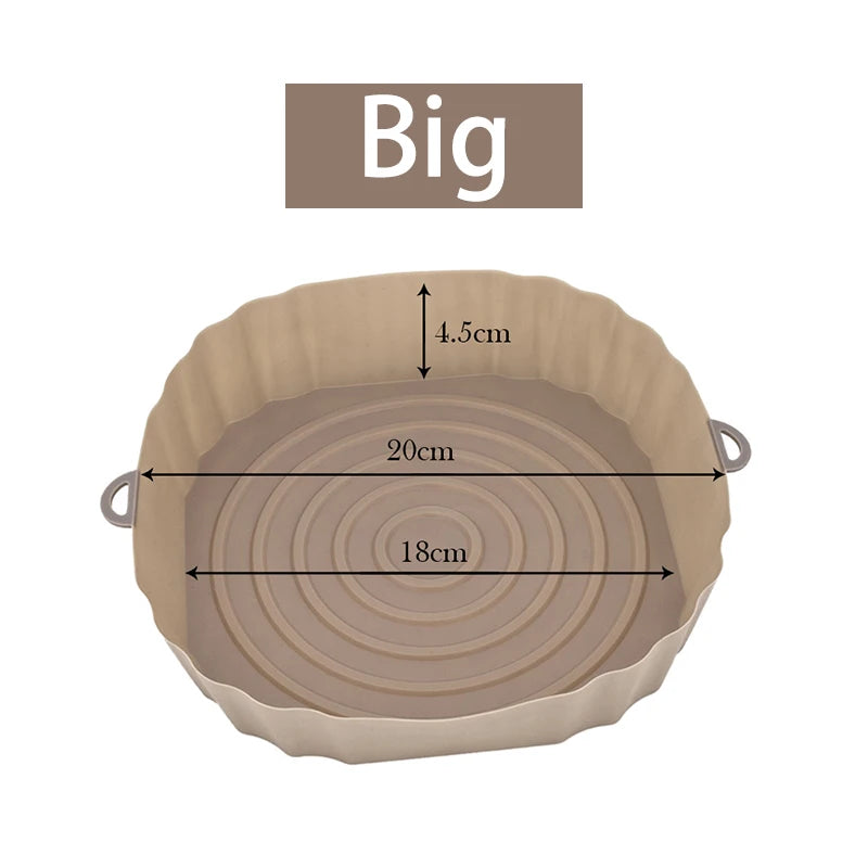 Reusable Silicone Air Fryer Basket & Baking Tray