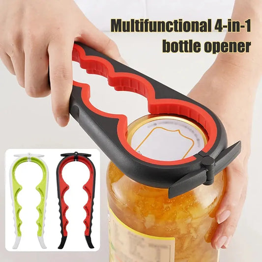 Multi-Functional 4-in-1 Can and Bottle Opener