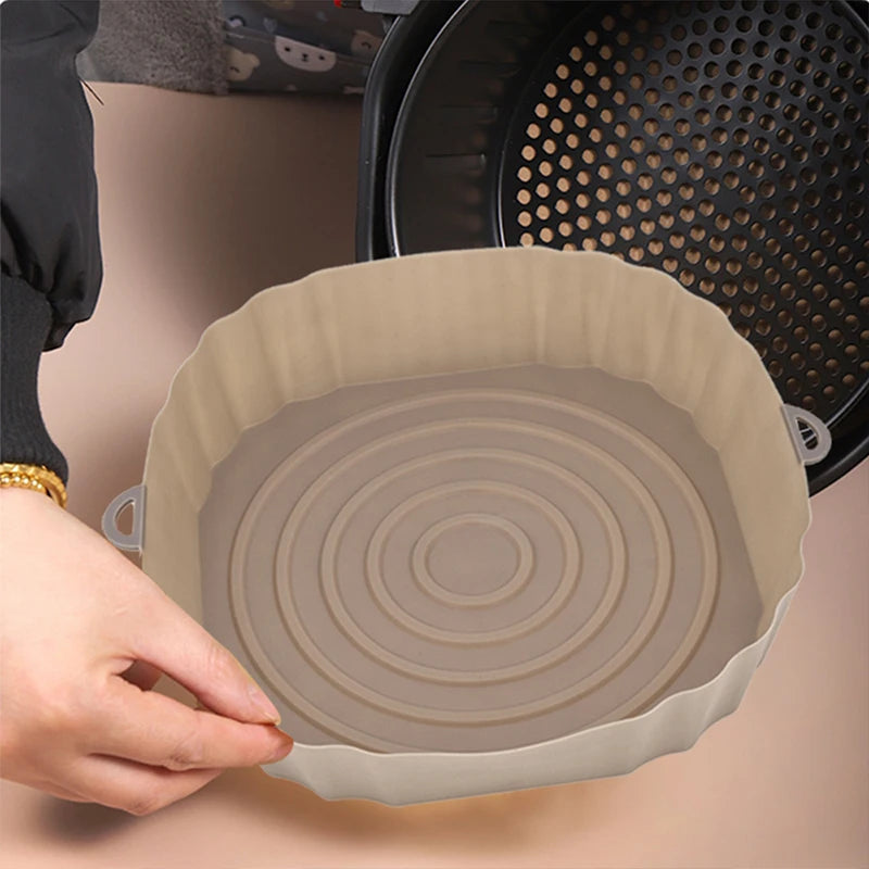 Reusable Silicone Air Fryer Basket & Baking Tray