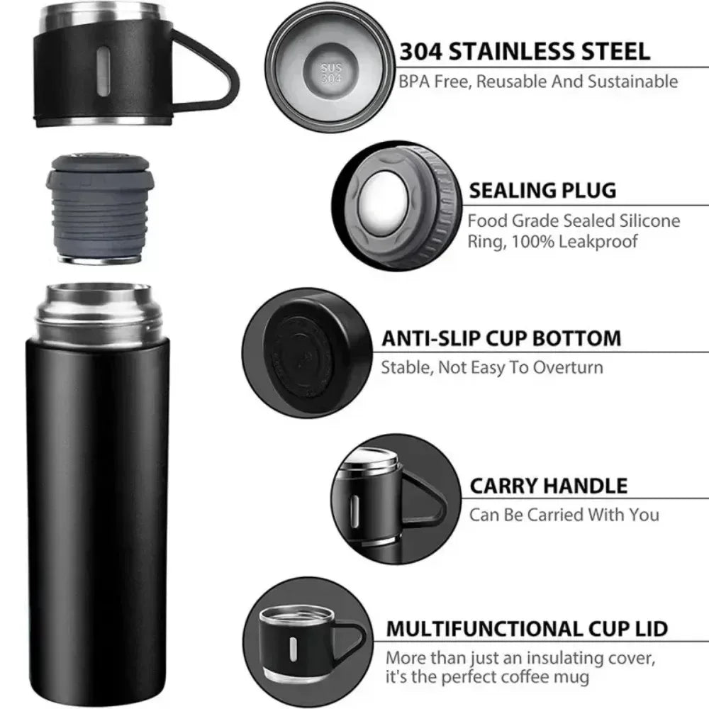 Stainless Steel Vacuum Insulated Bottle & Mug Set