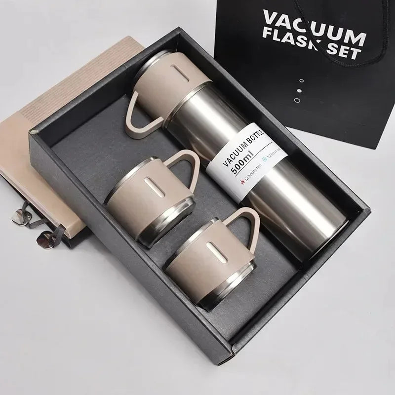 Stainless Steel Vacuum Insulated Bottle & Mug Set