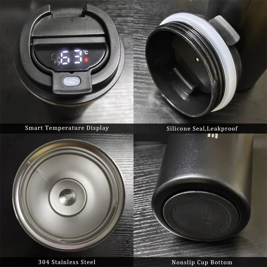 Smart Stainless Steel Thermos Cup with Temperature Display