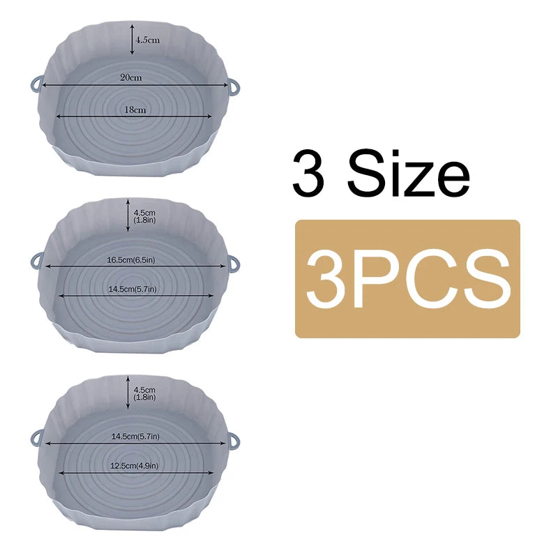 Reusable Silicone Air Fryer Basket & Baking Tray