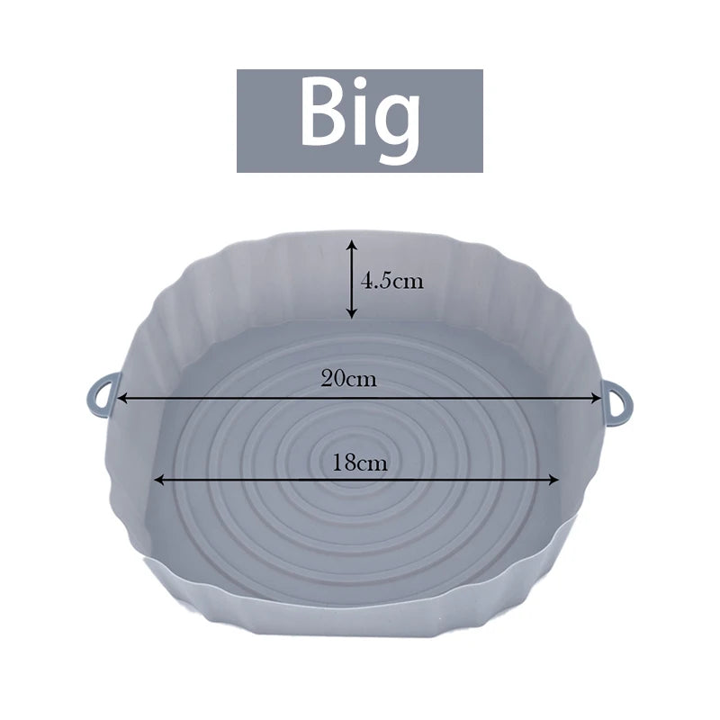 Reusable Silicone Air Fryer Basket & Baking Tray